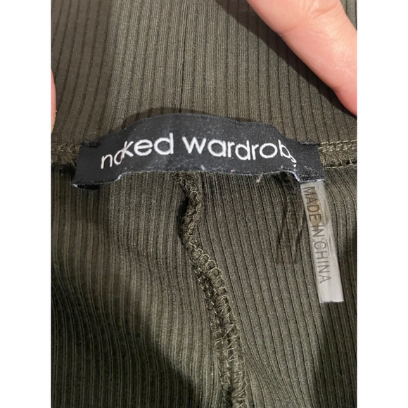 Naked Wardrobe High Waisted Snatched Ribbed Legging Baddie Pants Womens Medium - Picture 5 of 10